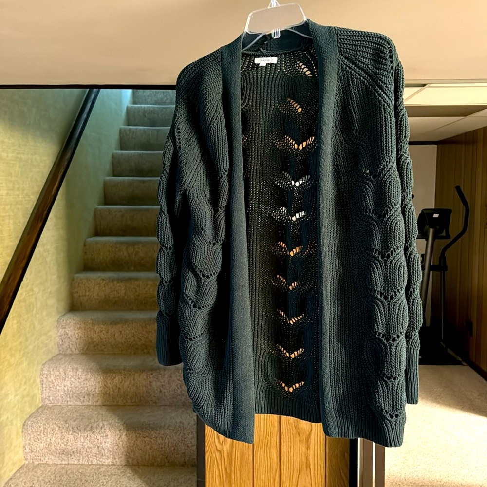 Olive green cardigan